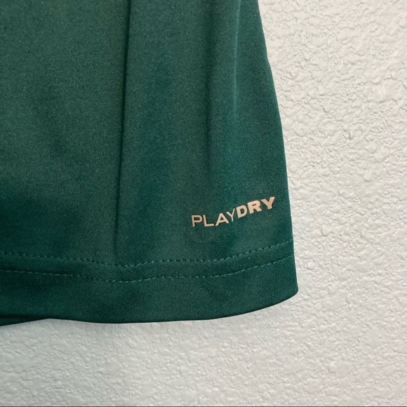 Reebok Fitted Workout Tee - Green - XS - Geometric Art Deco Logo - Picture 5 of 7